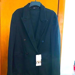 Black jean blazer